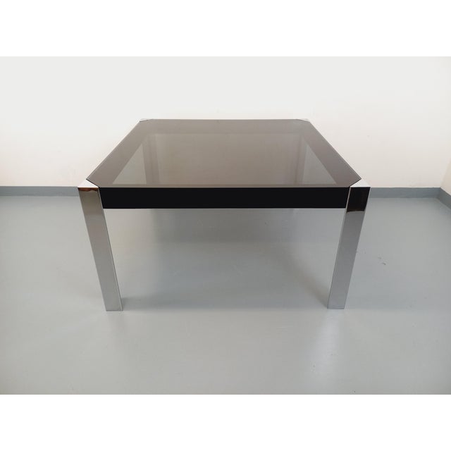 Metal Vintage Italian Square Dining Table by Guido Faleschini, 1970s For Sale - Image 7 of 18