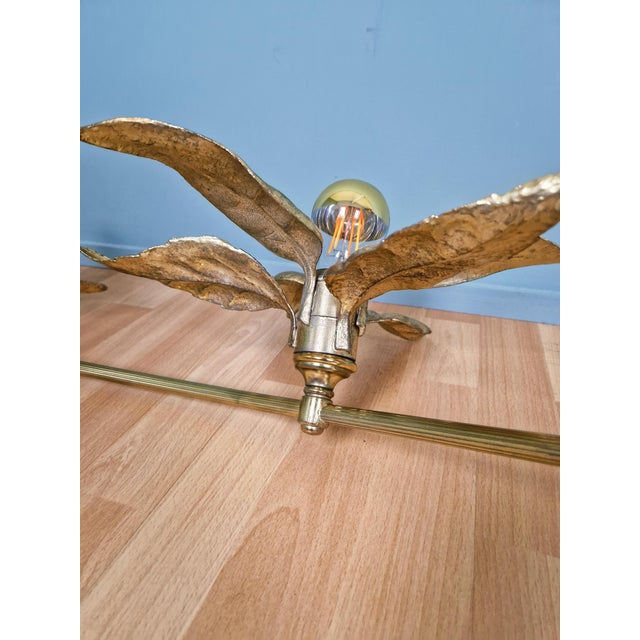 Large Floral Wall Light attributed to Willy Daro for Massive, Belgium, 1970s For Sale - Image 14 of 18