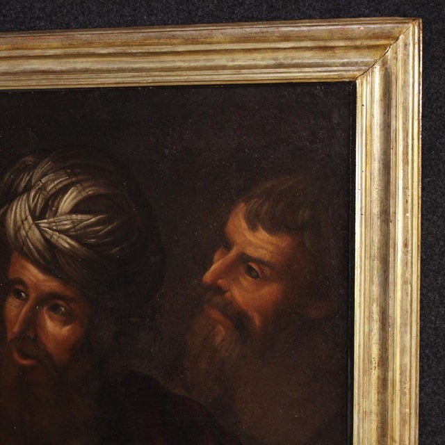 Italian Artist, Christ Among the Doctors in the Temple, 1660, Oil on Canvas For Sale - Image 7 of 16