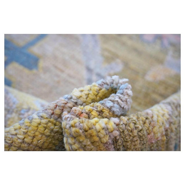 21st Century Turkish Oushak Wool 11x17 Taupe, Yellow & Blue Handmade Area Rug #1144079 For Sale - Image 13 of 13