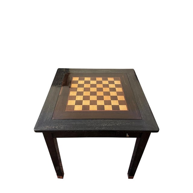 Art Nouveau Game Table with Reversible Table Top, Vienna, 1910s For Sale - Image 4 of 8