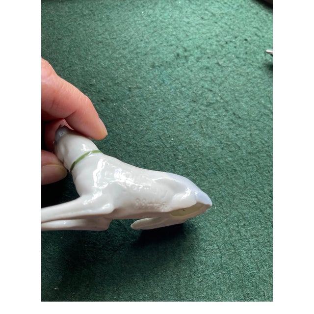 White German Porcelain Figure of a Greyhound Dog, 20th Century For Sale - Image 8 of 8