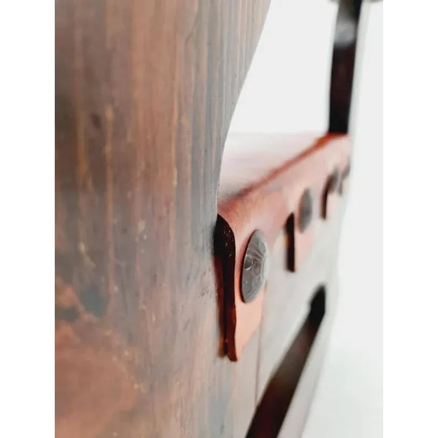 Antique Spanish Hand-Carved Wood Rocking Armchair, 1900s For Sale - Image 13 of 18