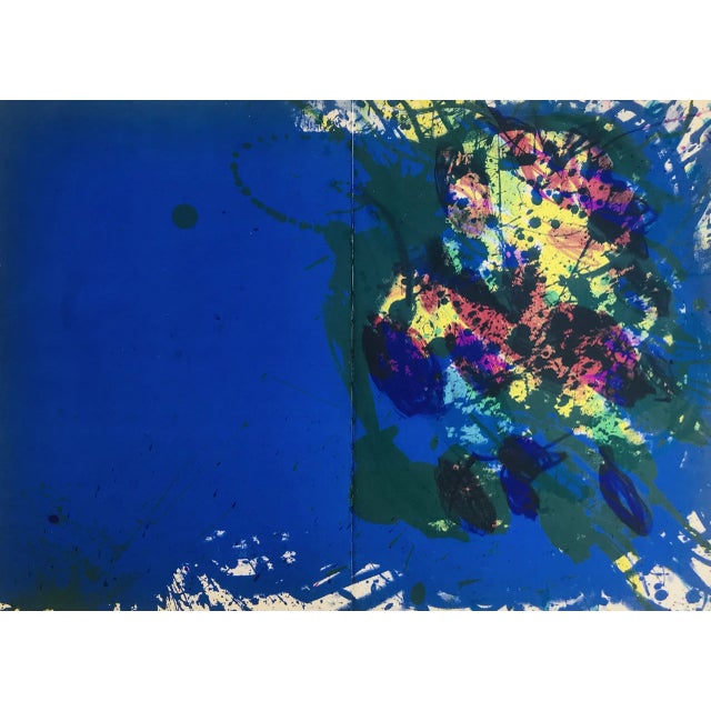 1967 Walasse Ting Lithograph, Iris Bursting For Sale