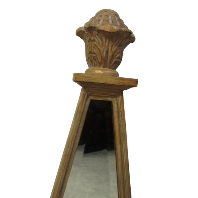 Great shape. minor wear. hello, the mirror is not marked ethan allen but does retain the sticker with barcode and...