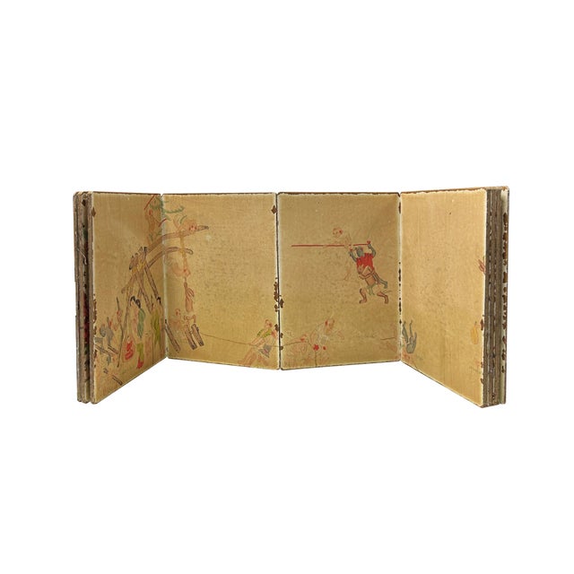 Paper Vintage Chinese Ancient Story Graphic Album Book Display Art For Sale - Image 7 of 7