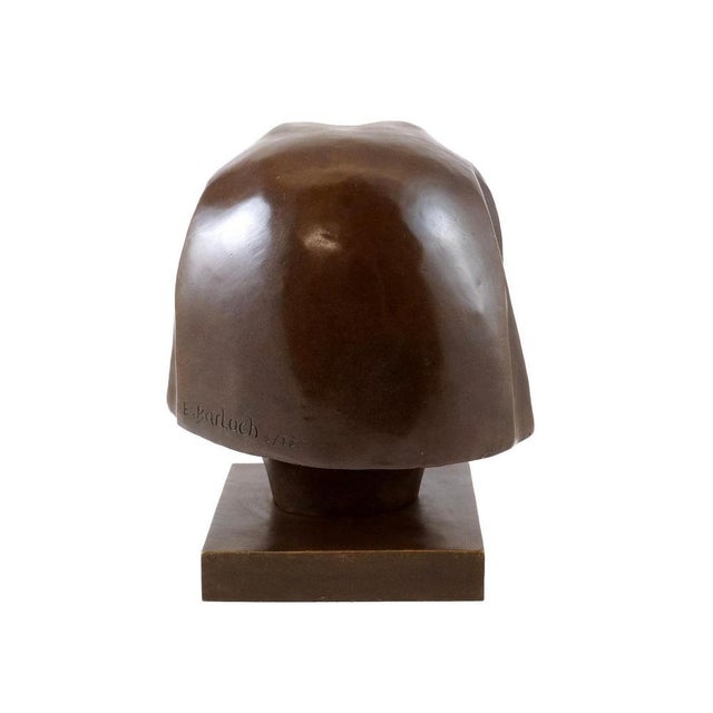 Metal Expressionist Sculpture of Head, 20th Century, Bronze For Sale - Image 7 of 9