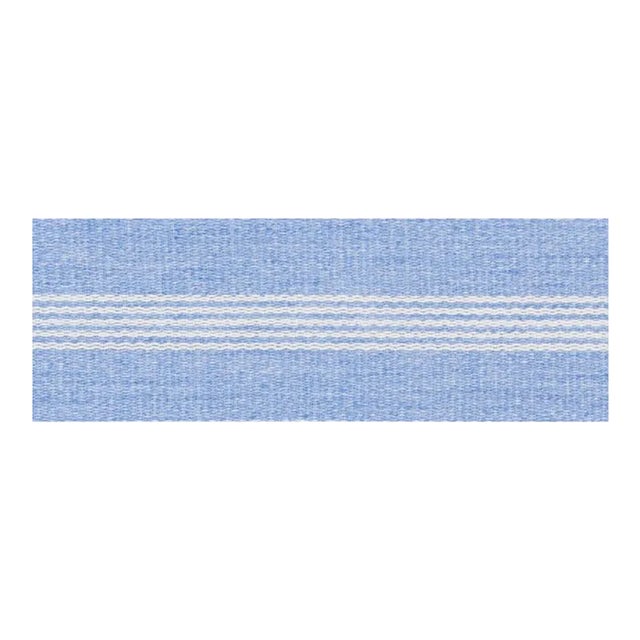 Schumacher Nilsson Tape Indoor & Outdoor in Chambray For Sale