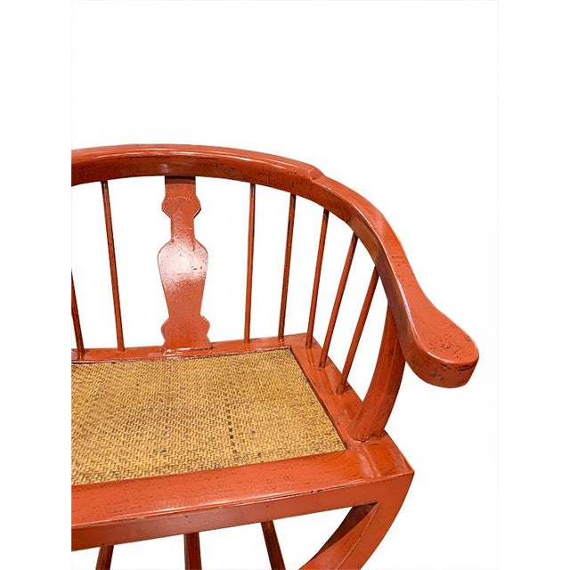 Lacquer Chair is made out of Elm wood. It is very elegant piece with the rattan inlaid and hand carving artwork at the...