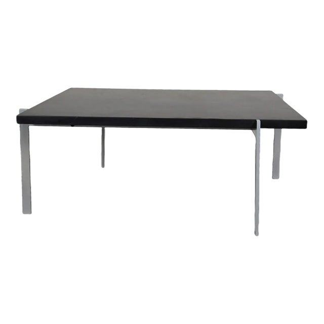 PK-61 Coffee Table in Black Slate by Poul Kjærholm for Fritz Hansen, 1970s For Sale