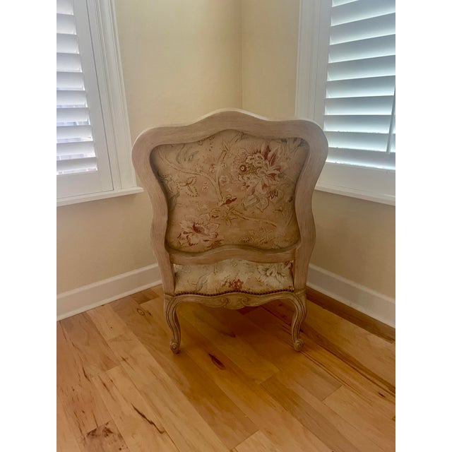 French Provincial Late 20th Century Massoud Luxe Bergere Chair For Sale - Image 3 of 5