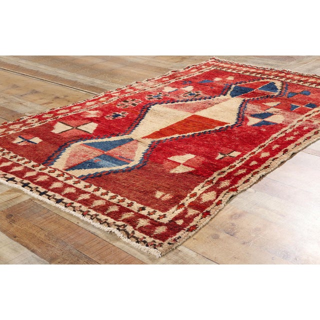 Textile Vintage Persian Lori Rug - 04'01 X 05'11 For Sale - Image 7 of 9