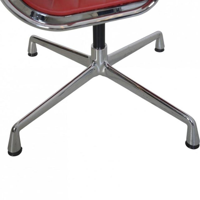 EA-109 Chair in Red Leather by Charles and Ray Eames, 2007 For Sale - Image 9 of 18