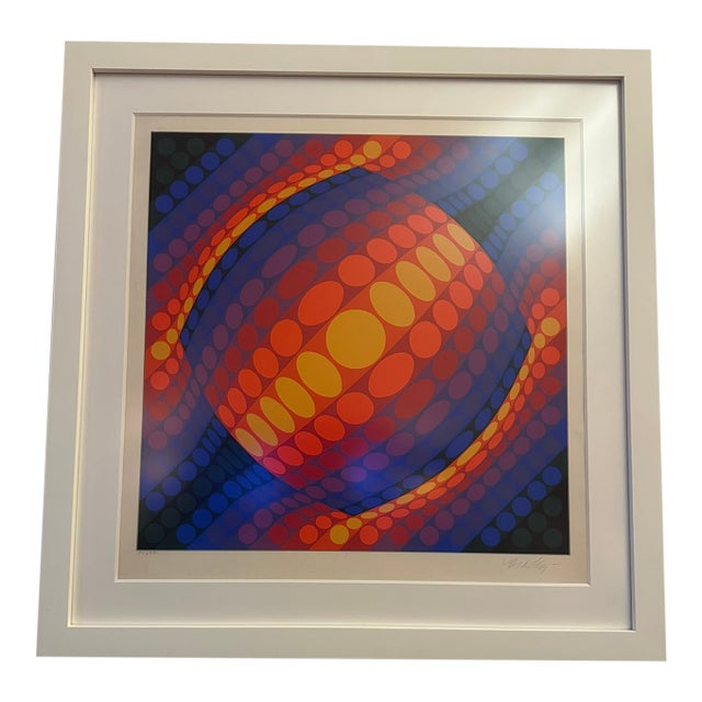 Victor Vasarely Signed & Numbered Serigraph – "Planeta" (1972-1979) For Sale