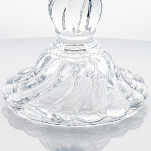 Glass Clear Crystal 3-Candle Candelabra from Baccarat, France, 2000s For Sale - Image 7 of 9