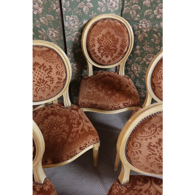 Vintage Louis XVI Style Chairs, 1970s, Set of 8 For Sale - Image 3 of 11
