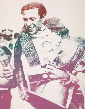 David Lawrence Jim Clark, 1965 Formula One World Champion, #2, 2012 Hand Printed Silkscreen Monoprint