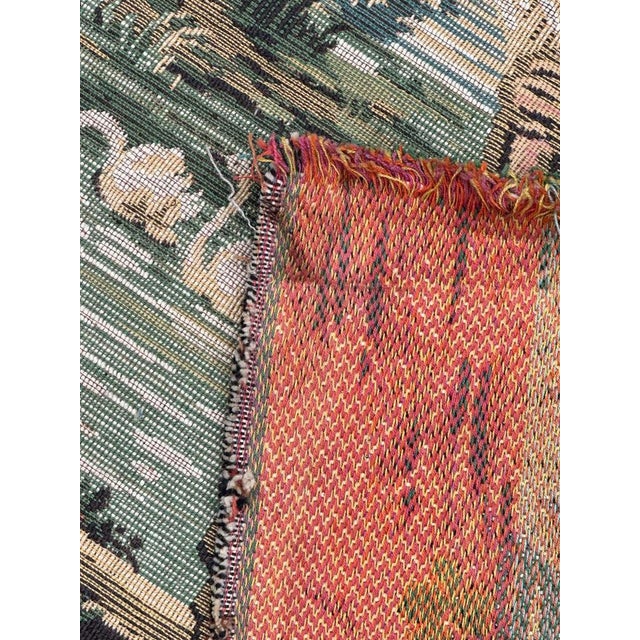 Vintage French Aubusson Style Jacquard Tapestry, 1980s For Sale - Image 14 of 16