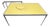 1970s Richard Schultz Style Knoll Aluminum and Yellow Enamel Patio Dining Table For Sale