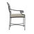 Contemporary Brown Jordan Venetian Arm Chair, Textured Pewter frame with Fusion Meadow fabric For Sale - Image 3 of 11