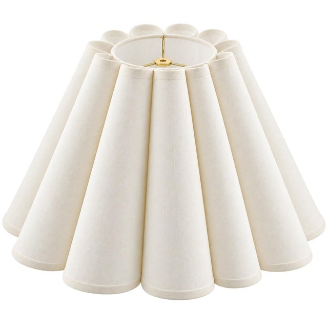 Mid 20th Century Matched Yugoslavian Hand-Cut Lead Crystal Lamps With Pleated Linen Shades - a Pair For Sale In Los Angeles - Image 6 of 12