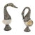 Set Anglo-Indian Style Silver Nautilus Shell Swan Vases Deco Pieces 1950s For Sale