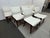 Joseph Jeup Sculpted Trestle Dining Table + X Back Dining Side Chairs, Set For Sale - Image 9 of 11