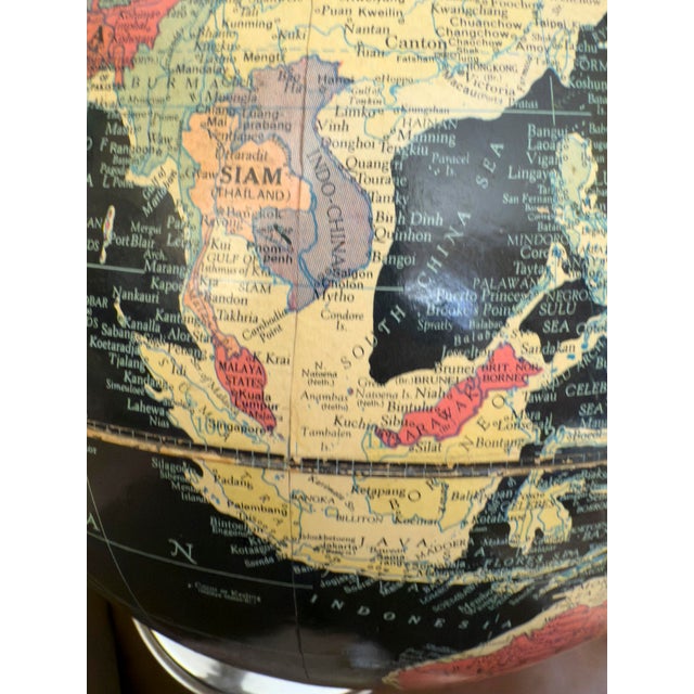 Rare Black Seas Replogle 12" Precision Globe Circa Late 1940s For Sale In Cincinnati - Image 6 of 13