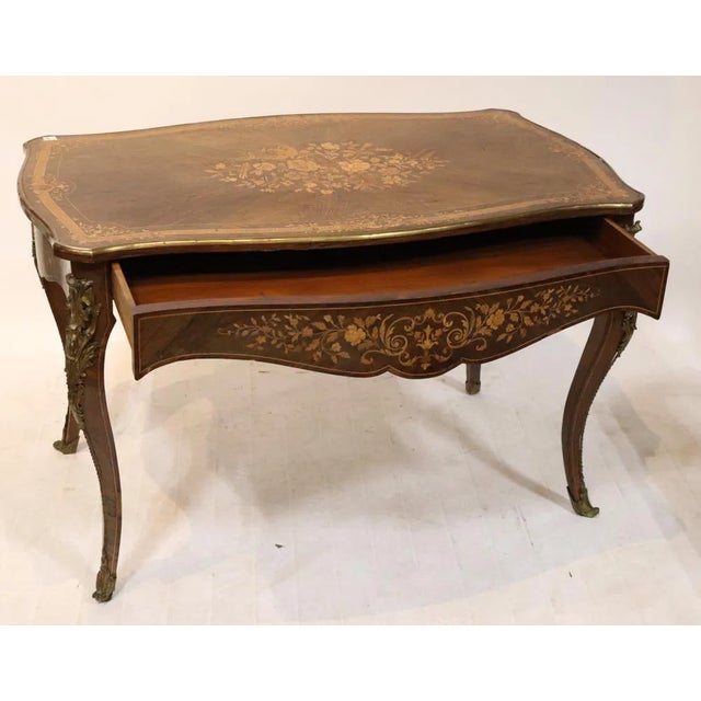 Late 19th Century 19thC French Ladies Writing Desk With Extra Fine Inlay For Sale - Image 5 of 10