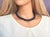 Metal Lapis Lazuli Beaded Necklace With Sterling Silver Lapis Clasp, 17.5 Inches For Sale - Image 7 of 8