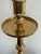 Brass 1970s Brass Candlestick Lamp With Carved Wood Base For Sale - Image 8 of 9