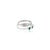 Geometric Green Onyx & Zircon Double Band Ring in 925 Silver, Size 7.5 For Sale - Image 9 of 12