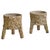 A French faux bois footed planter from the 1940s, sculpted in concrete to evoke the organic texture of carved wood. Raised...