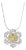 Designer Effy's 0.44 Ct Yellow & White Diamond Pendant with 14 Kt White Gold For Sale