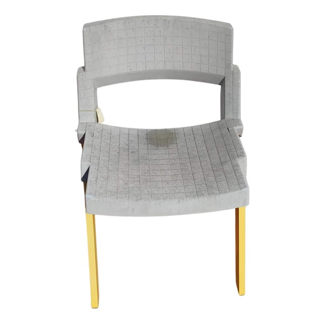 Vintage Plastic and Iron Chair, 1970s For Sale