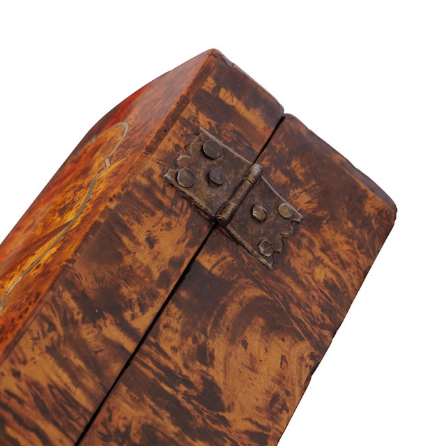 Wood Baroque Casket in Birch Burl and Walnut, 1760s For Sale - Image 7 of 8