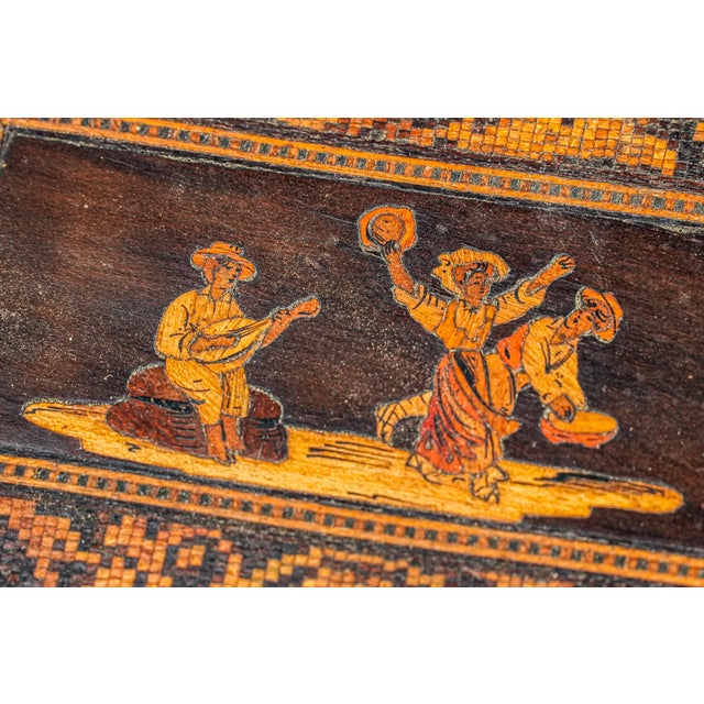 Exceptional Antique Grand Tour Marquetry Wood Box Italian Inlaid Victorian Decorative Home Decor For Sale - Image 4 of 13