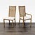 Mid-Century Modern (circa: 1970s) high back chairs with cane back and upholstered seats. There are 6 side chairs and 2...