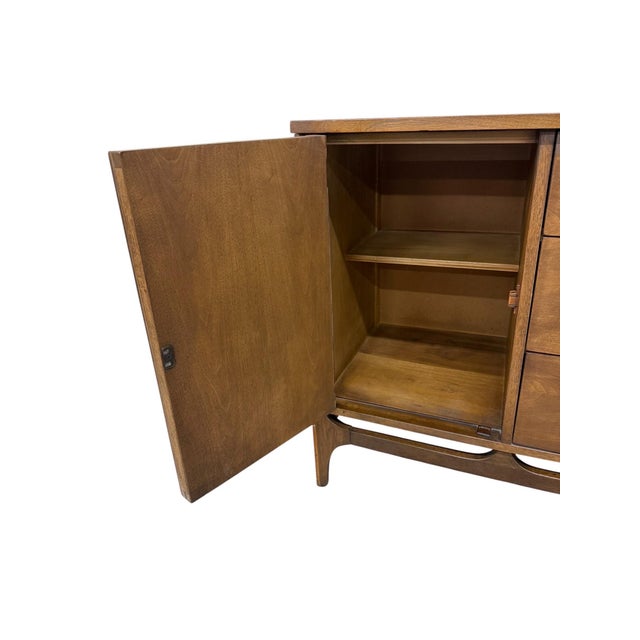 Wood Mid-Century Modern Broyhill Brasilia Walnut Sideboard For Sale - Image 7 of 10