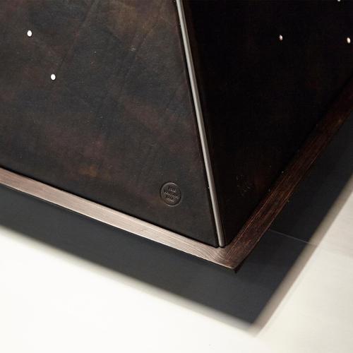 Black Leather Starry Pyramid by Oscar Tusquets, 2018 For Sale - Image 8 of 18