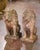 Mid 20th Century Pair of Mid-Century French Outdoor Weathered Carved Stone Lion Sculptures For Sale - Image 5 of 6