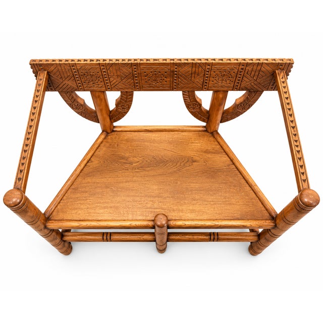 Antique Scandinavian Hand-Carved Folk Art Bench, Circa 1900 For Sale In New York - Image 6 of 7