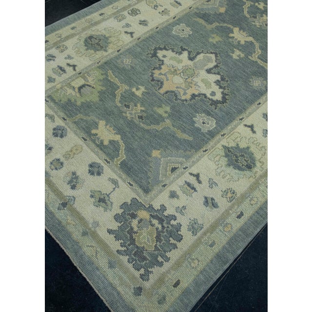 Turkish Turkish Oushak Rug 5'4" x 11'6" #18064 For Sale - Image 3 of 8