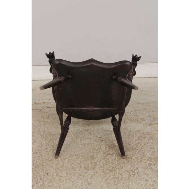 Bench Made Bow Back Painted Finish Windsor Chair For Sale - Image 16 of 16