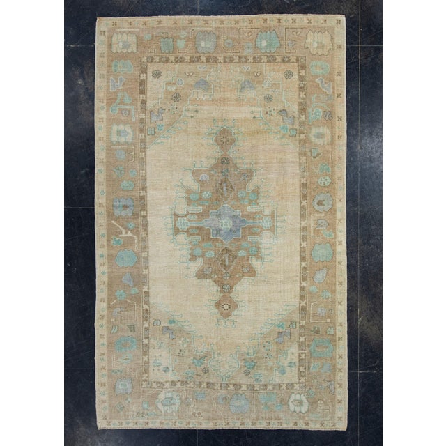 Brown Turkish Vintage Rug 4'8" x 7'7" #17503 For Sale - Image 8 of 8