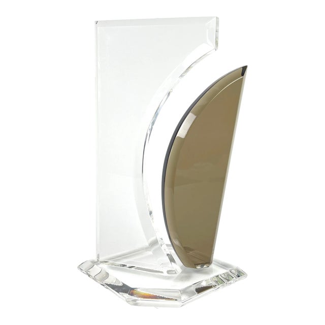 Late 20th Century Abstract Lucite Sailboat Sculpture by Eric Bauer For Sale