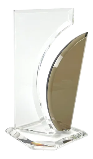 Late 20th Century Abstract Lucite Sailboat Sculpture by Eric Bauer