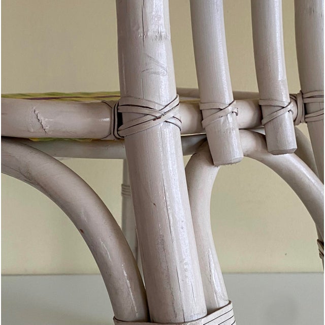 Italian White Bamboo Chairs, 1970s, Set of 6 For Sale - Image 9 of 18