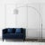 86-Inch H Arc Floor Lamp - Nickel For Sale - Image 4 of 7