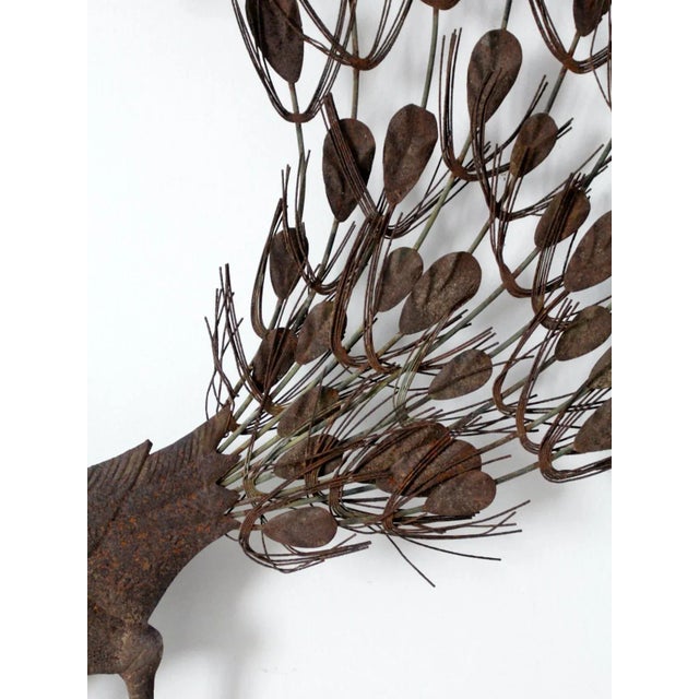 Mid-Century Peacock Wall Decor For Sale - Image 6 of 11